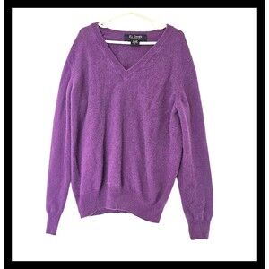 El Daws Sweater Womens Small S 100% Cashmere V Neck‎ Pullover Lightweight Knit